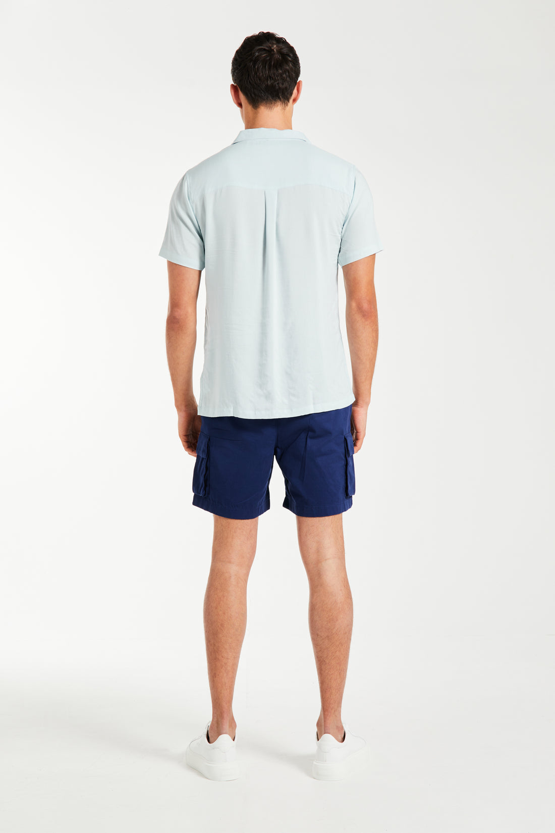 Back profile of men's shirts sale in light blue