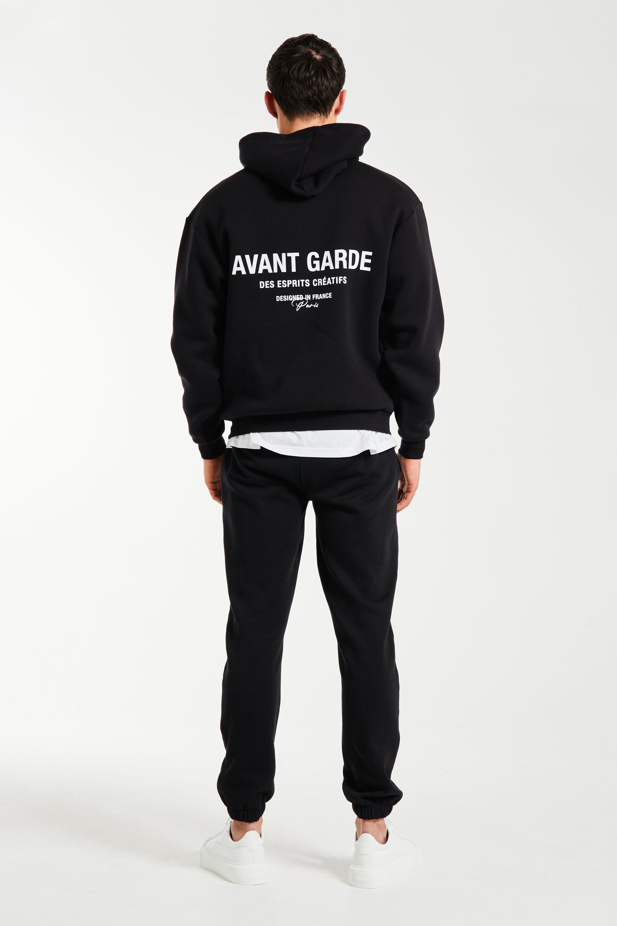 Back of mens full tracksuit with large logo