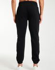 Back of mens black joggers