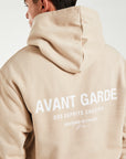 Back logo detail on mens taupe full tracksuit