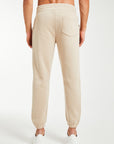 Back of mens taupe joggers