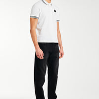 side profile of cheap polos for men in white