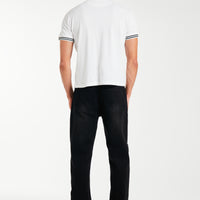 back profile of men's polo shirts sale in brilliant white