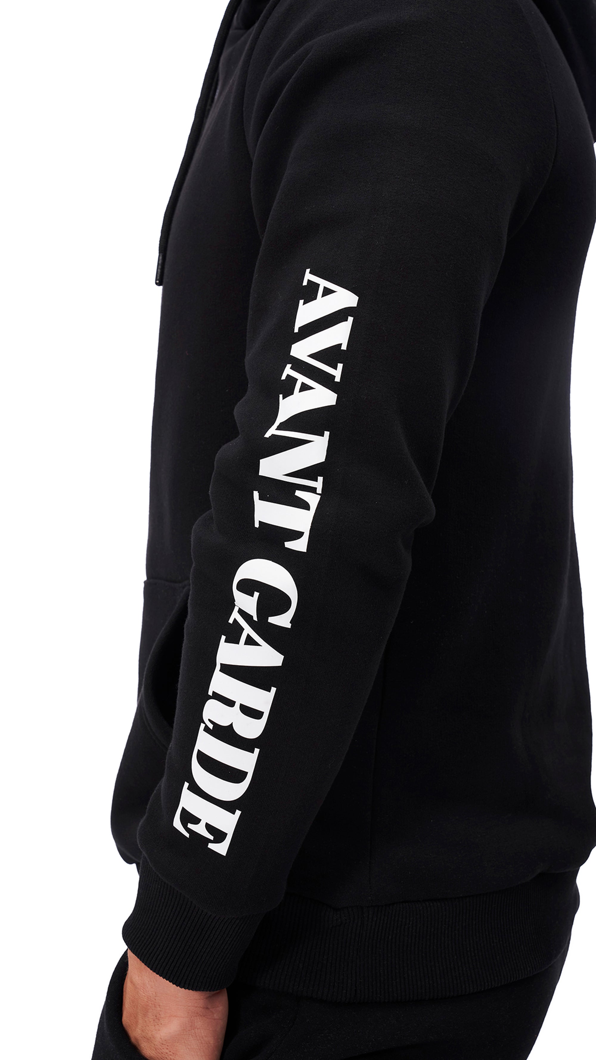 Arm logo detail on mens full tracksuit (black)