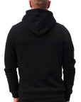 Plain back of mens full tracksuit in black.