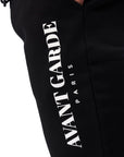 Logo detail on joggers (Black)