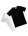 Sawton Three Pack T-Shirts in Black/White/Grey Marl