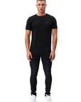 Sawton Three Pack T-Shirts in Black/White/Grey Marl