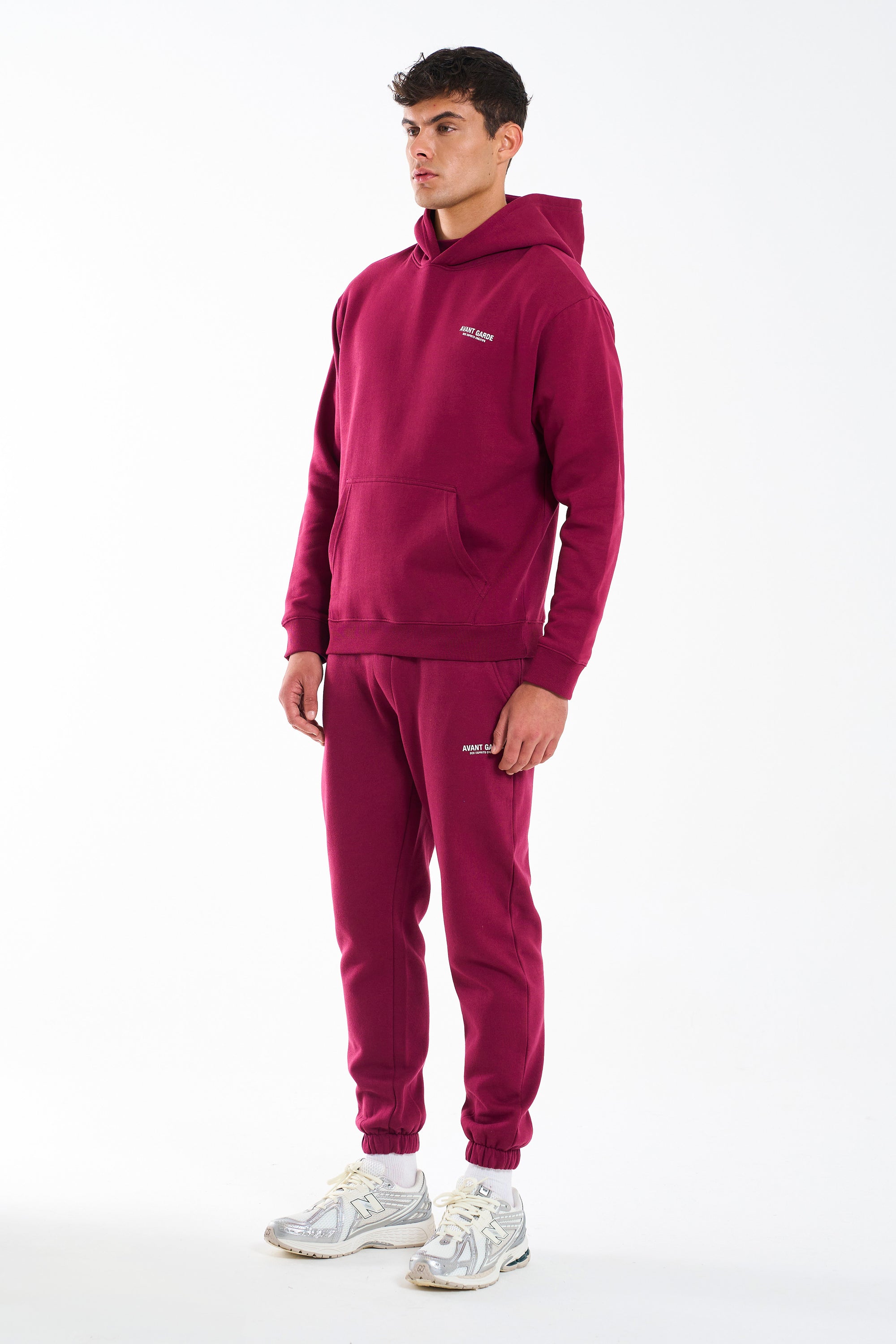Creatives mens full tracksuit in Burgundy