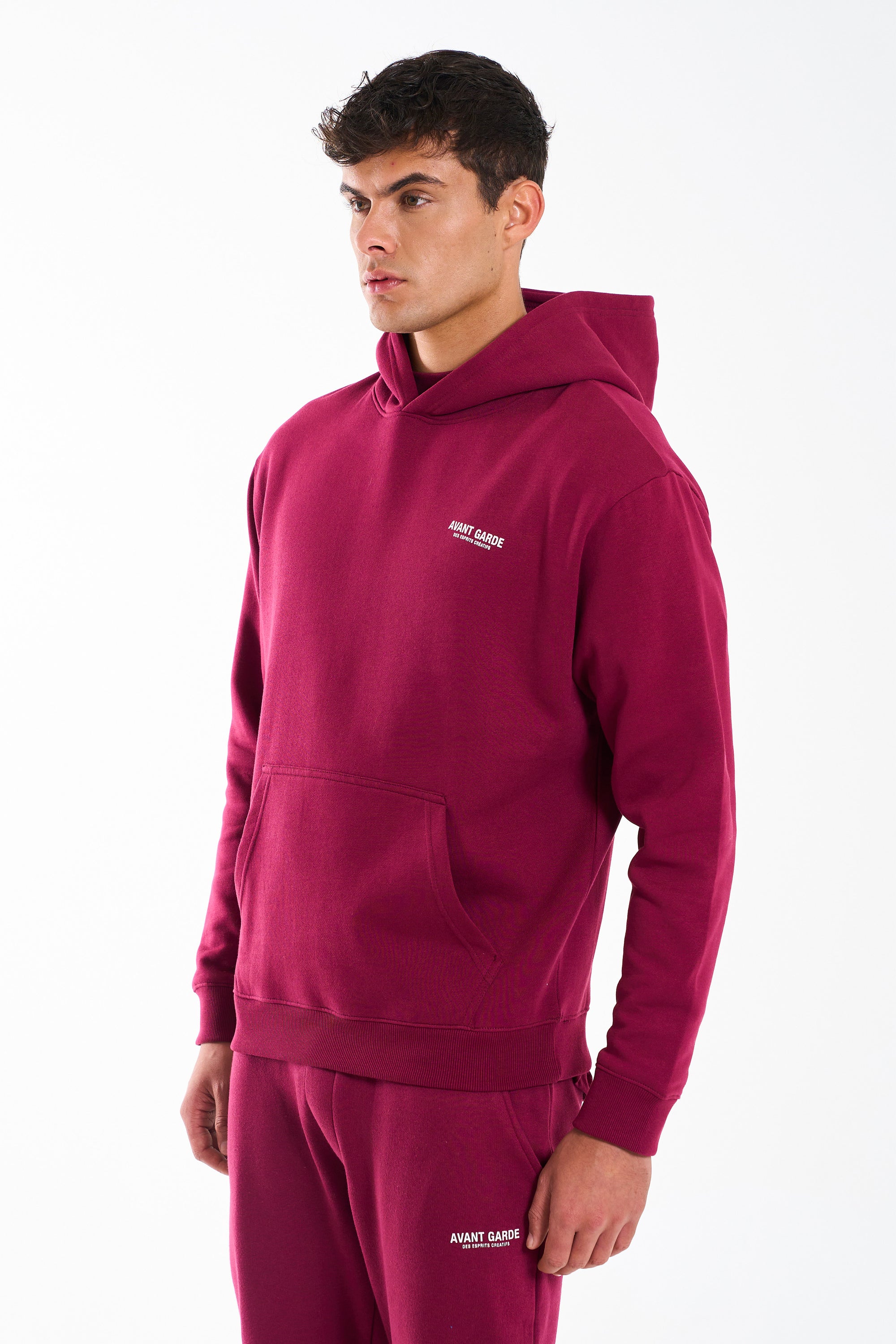 Creatives Hoodie in Burgundy (side)