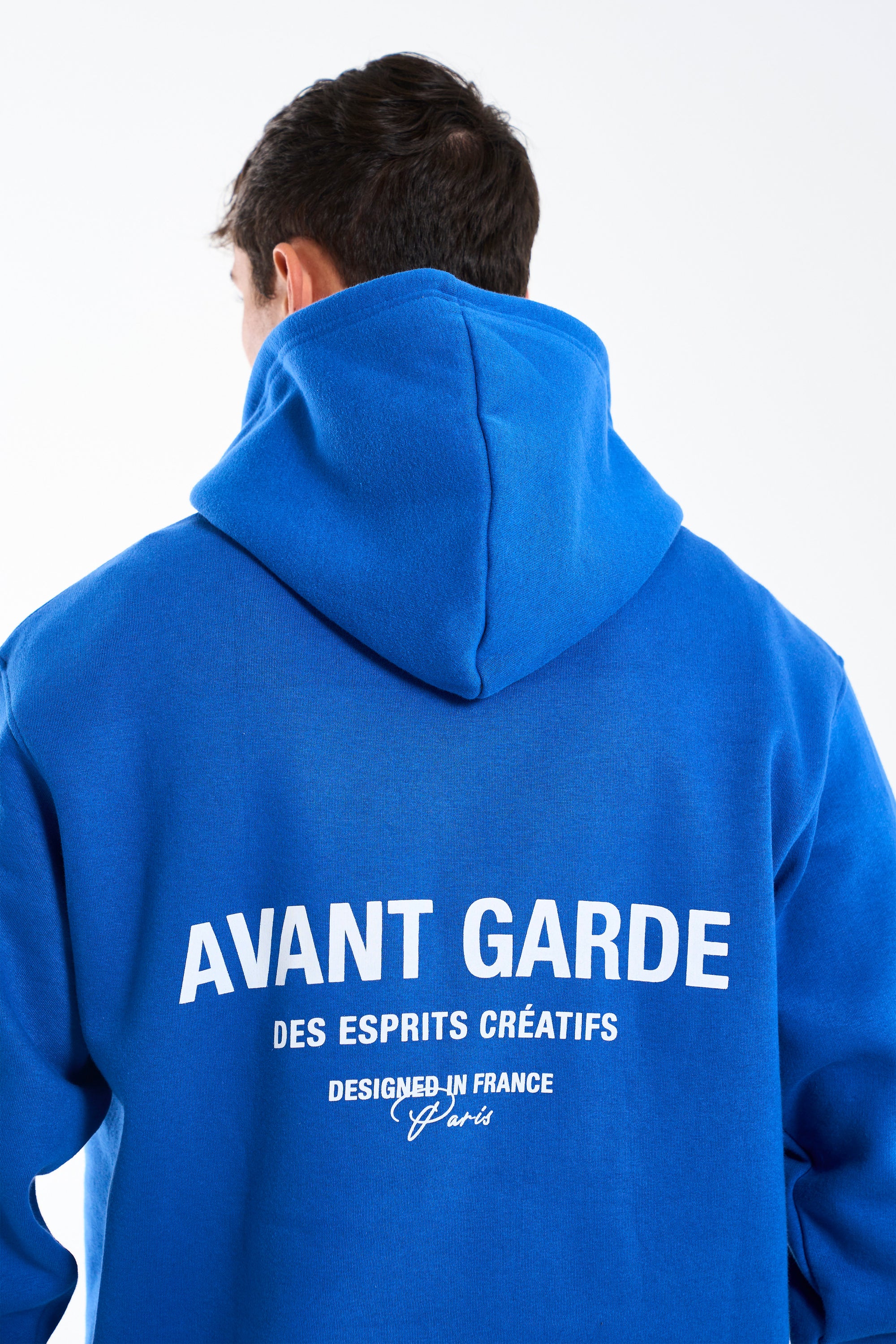 Back logo on mens royal blue full tracksuit