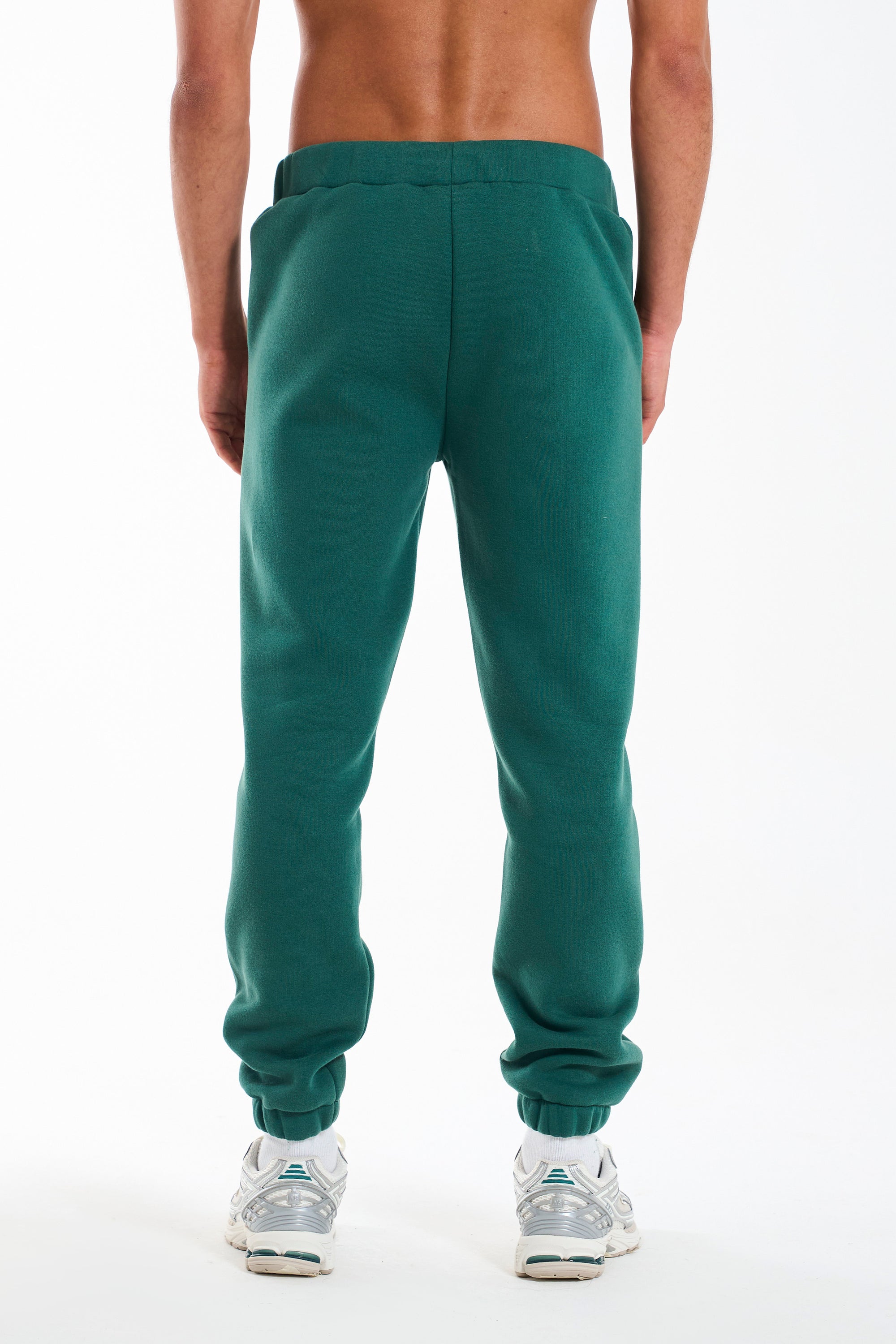 Back of emerald green joggers