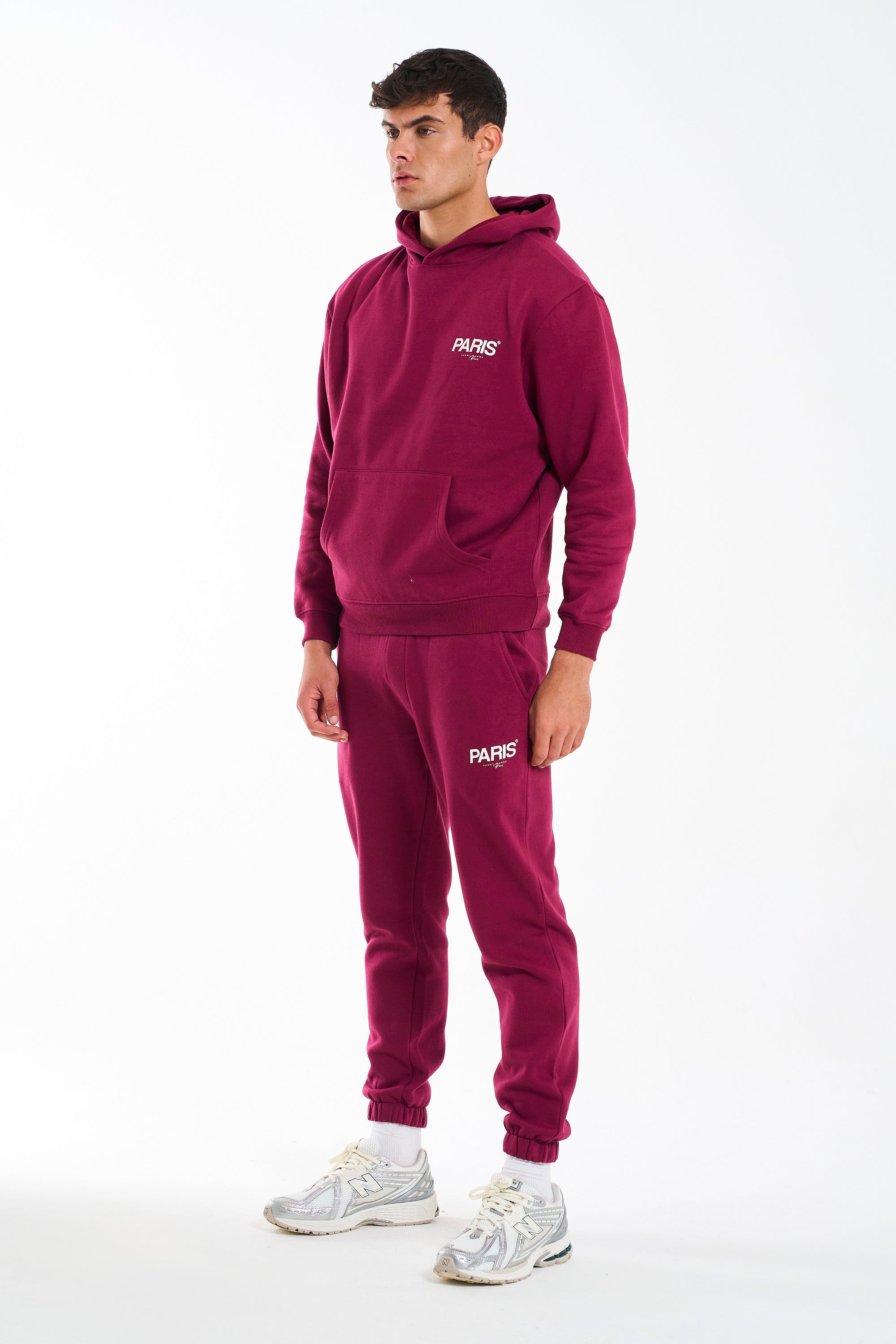 Parisien Hoodie and Joggers in Burgundy
