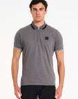Vannes Polo T-Shirt in Charcoal Marl