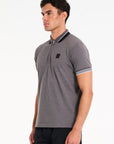 Vannes Polo T-Shirt in Charcoal Marl
