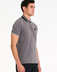 Vannes Polo T-Shirt in Charcoal Marl