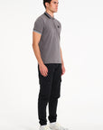 Vannes Polo T-Shirt in Charcoal Marl