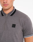 Vannes Polo T-Shirt in Charcoal Marl