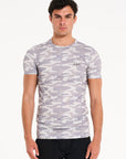 Grid T-Shirt in Ecru Camo
