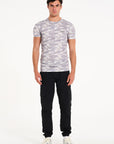 Grid T-Shirt in Ecru Camo