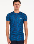 Grid T-Shirt in Navy Camo