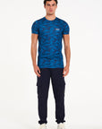 Grid T-Shirt in Navy Camo