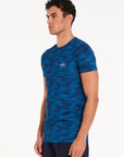 Grid T-Shirt in Navy Camo