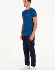 Grid T-Shirt in Navy Camo