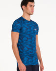 Grid T-Shirt in Navy Camo