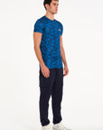 Grid T-Shirt in Navy Camo