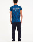 Grid T-Shirt in Navy Camo