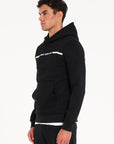 Model facing sidewards showing top half of men's full tracksuit