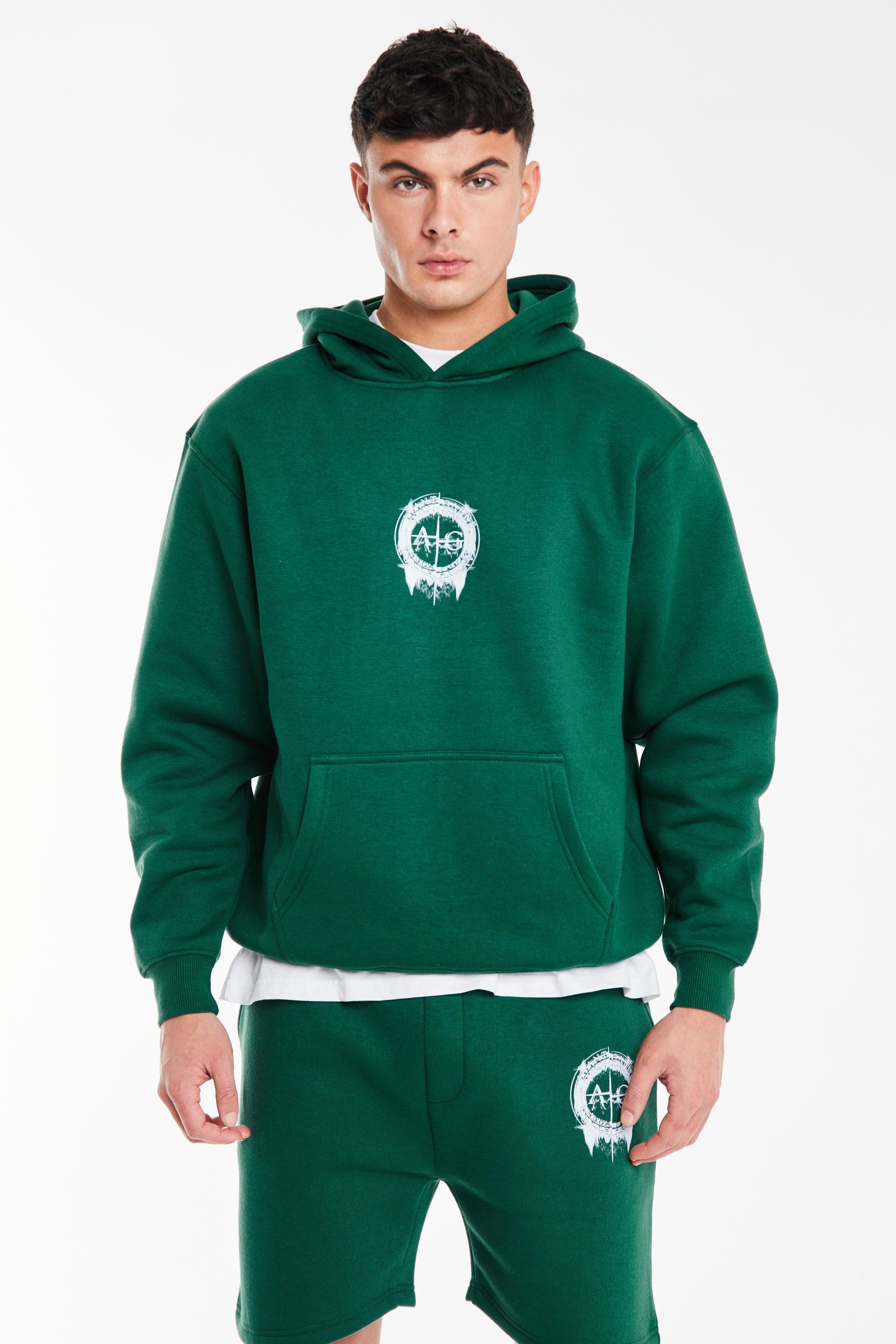 mens twin set sale in dark green