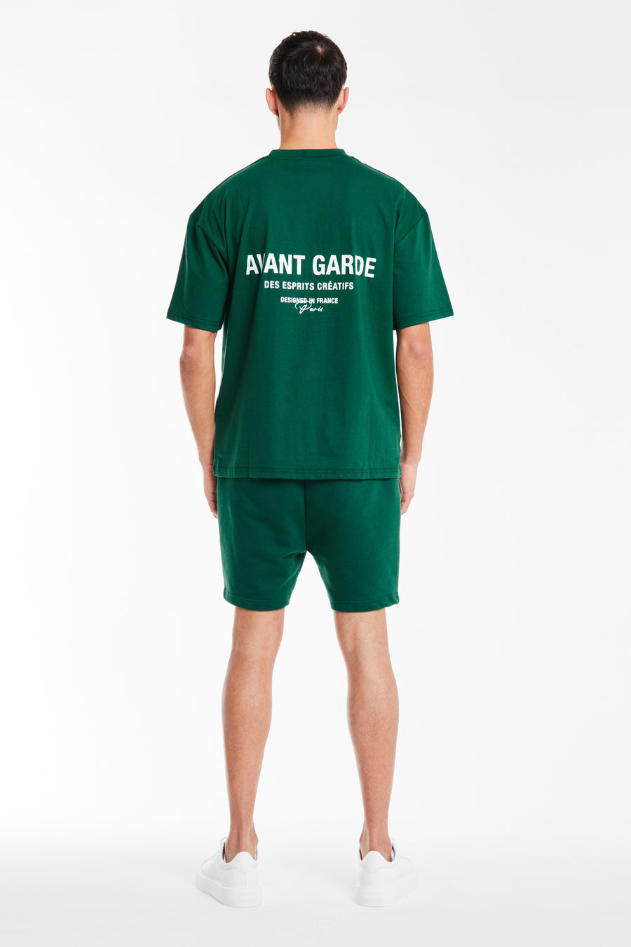 dark green jersey shorts in sale
