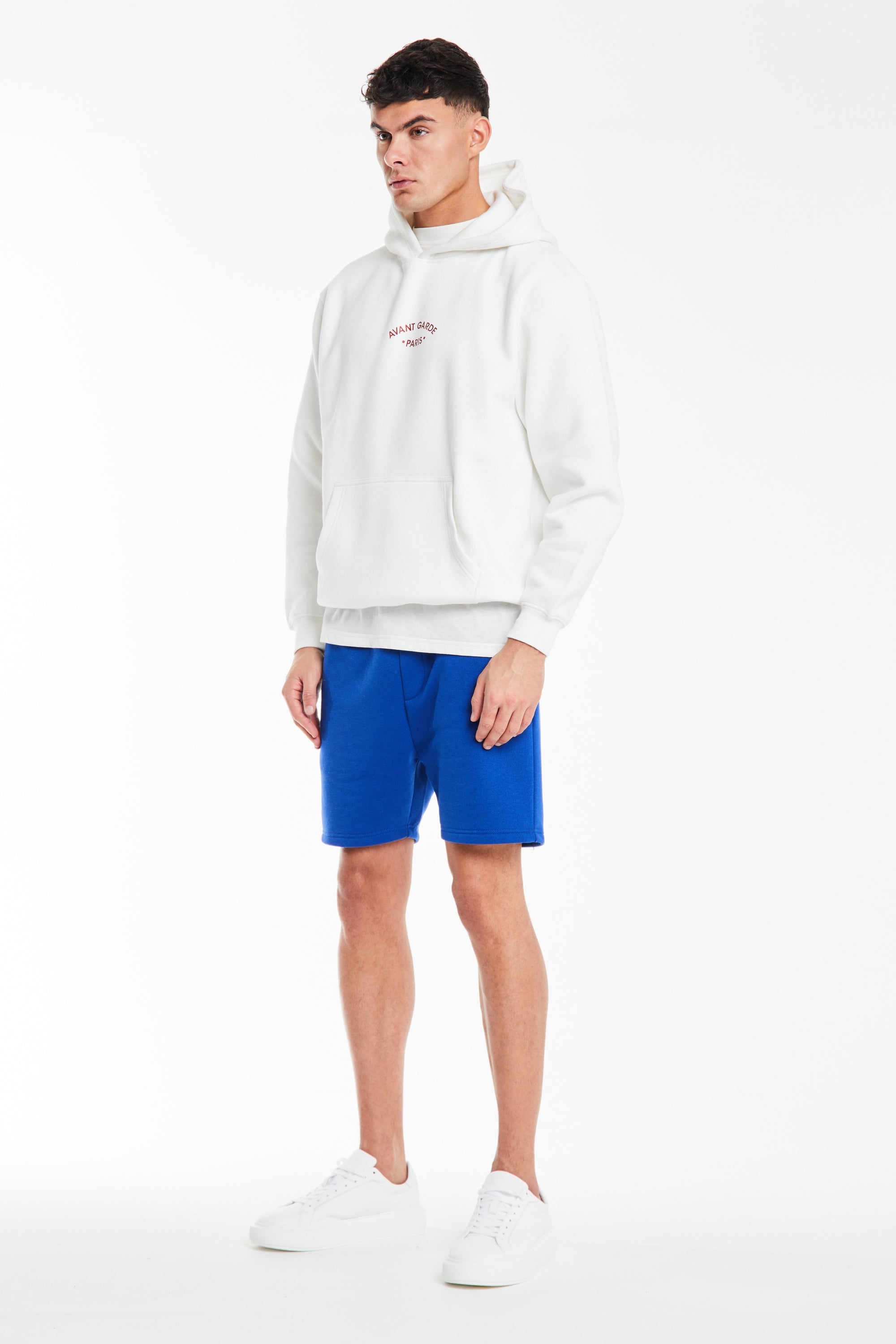 Men's hoodies sale in white with 'Avant Garde Paris' logo on chest