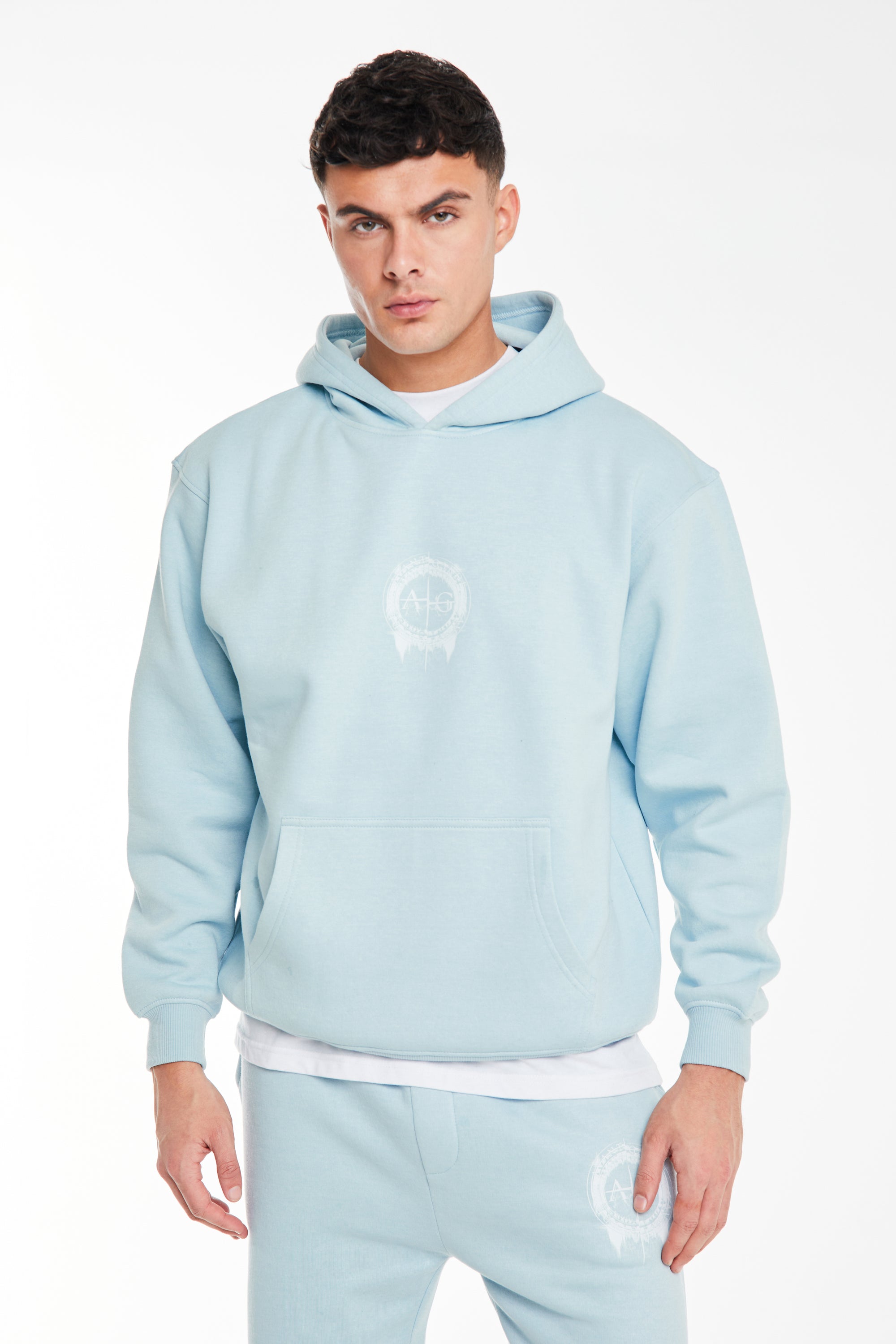 Mens twin set clothing in sky blue