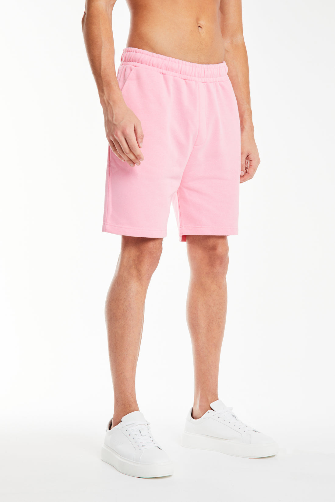 mens jersey shorts sale in baby pink