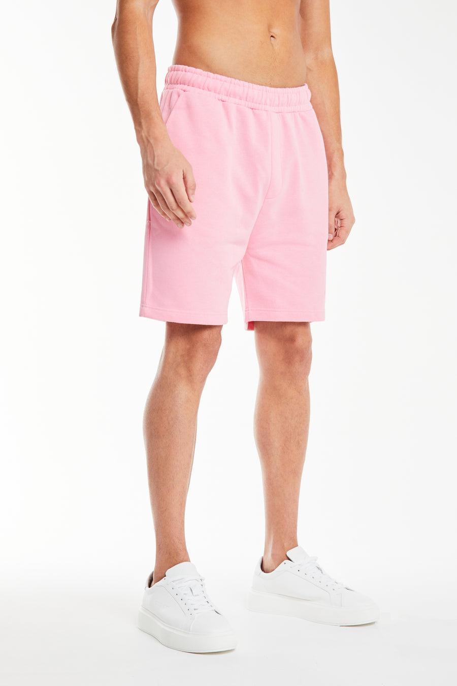 mens jersey shorts sale in baby pink