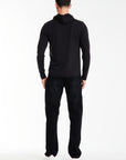back profile of men's hoodies sale in black