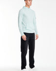 side profile of a plan hoodie for men in sky blue