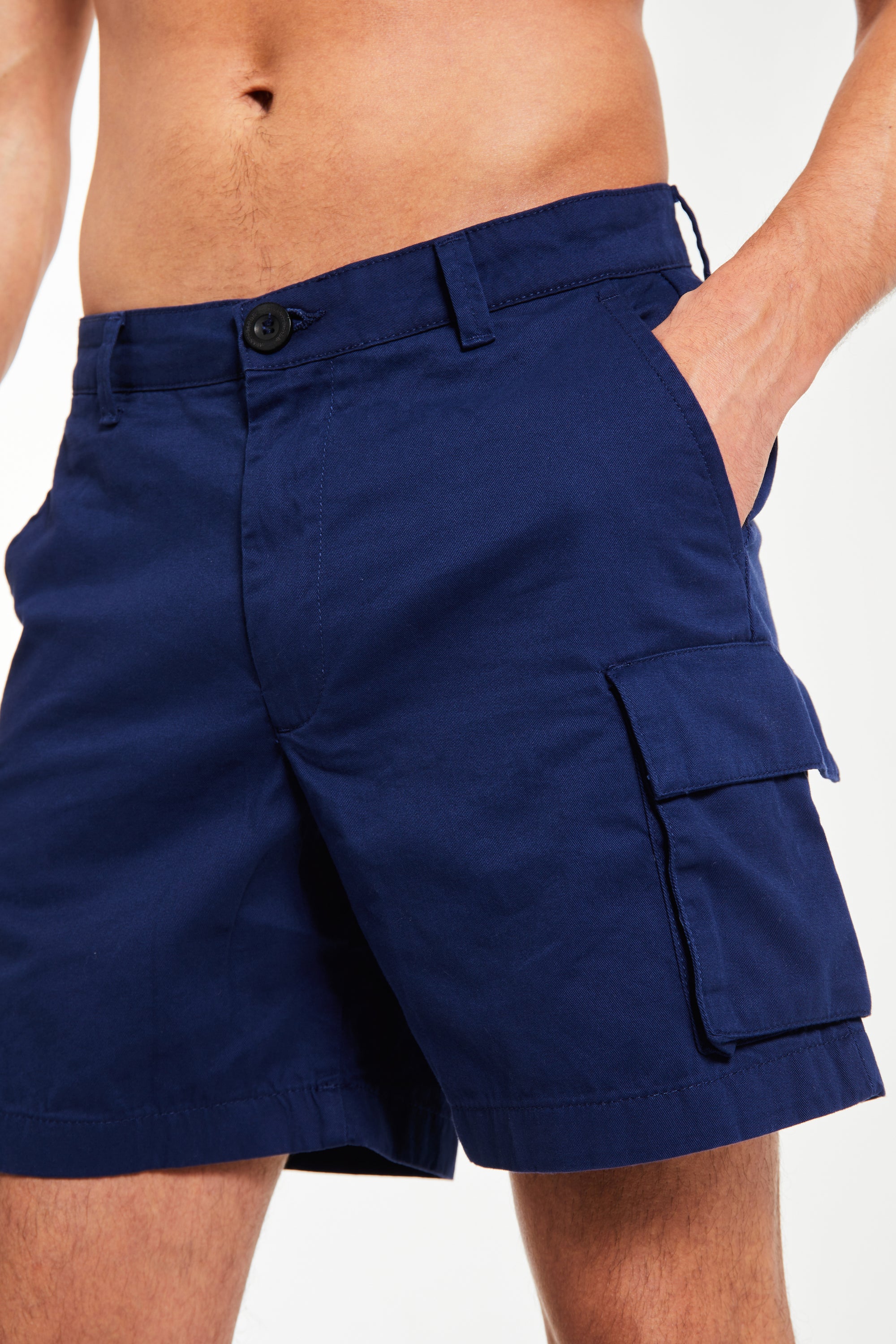 royal blue men's utility shorts