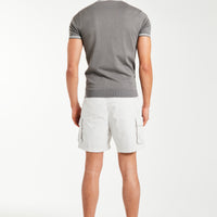 Back profile of men's "Cayton" t-shirt in grey