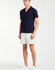 Men's shirts sale in dark blue paired with shorts