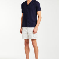 Men's shirts sale in dark blue paired with shorts