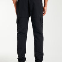 back profile of cargo pants sale in black