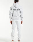 Male model wearing mens full tracksuit (back)