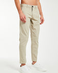 Oatmeal chino pants in straight leg style