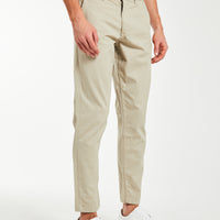 Oatmeal chino pants in straight leg style