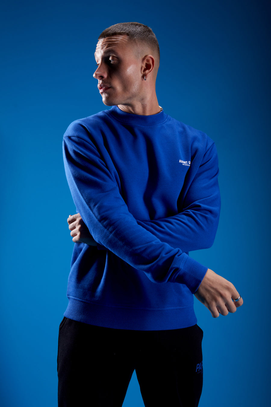 Royal blue outlet crewneck sweatshirt