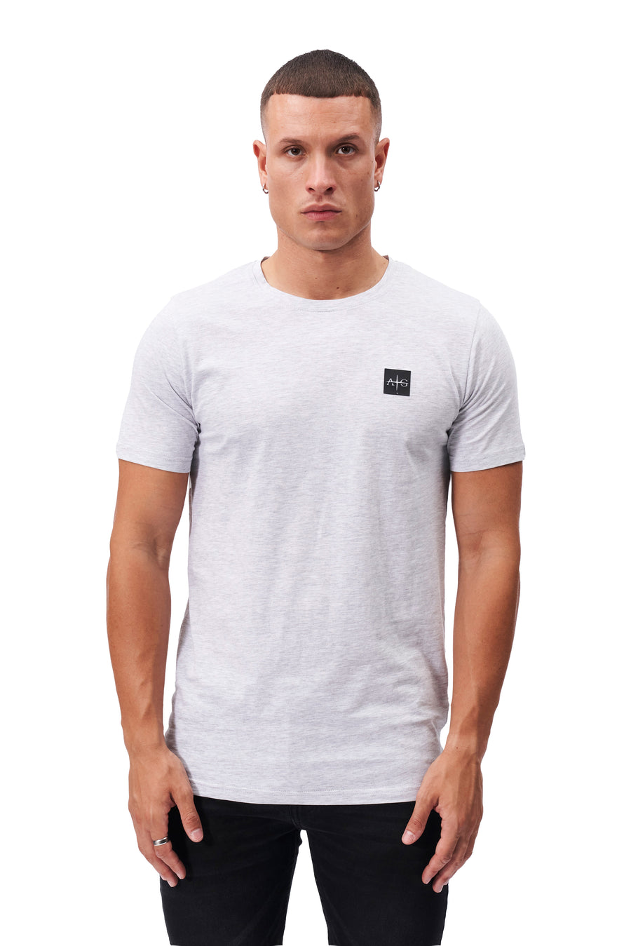 Sawton Three Pack T-Shirts in Black/White/Grey Marl